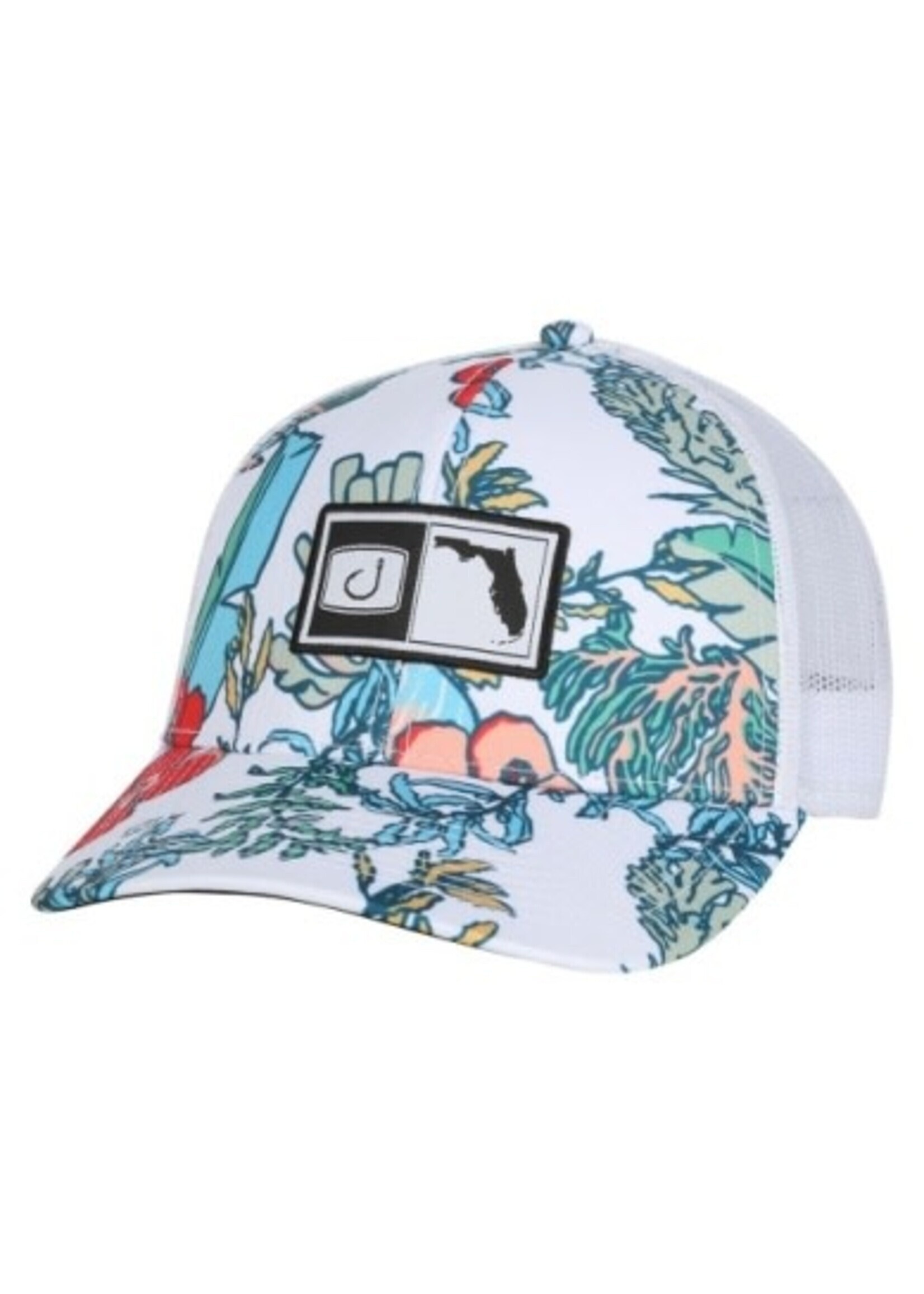 AVID Florida Floral Trucker Ivory