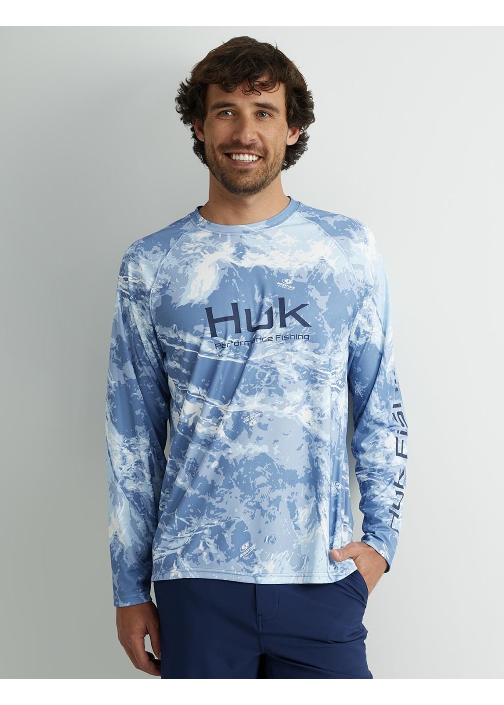 Huk HUK Mossy Oak Pursuit Crew  - Blue