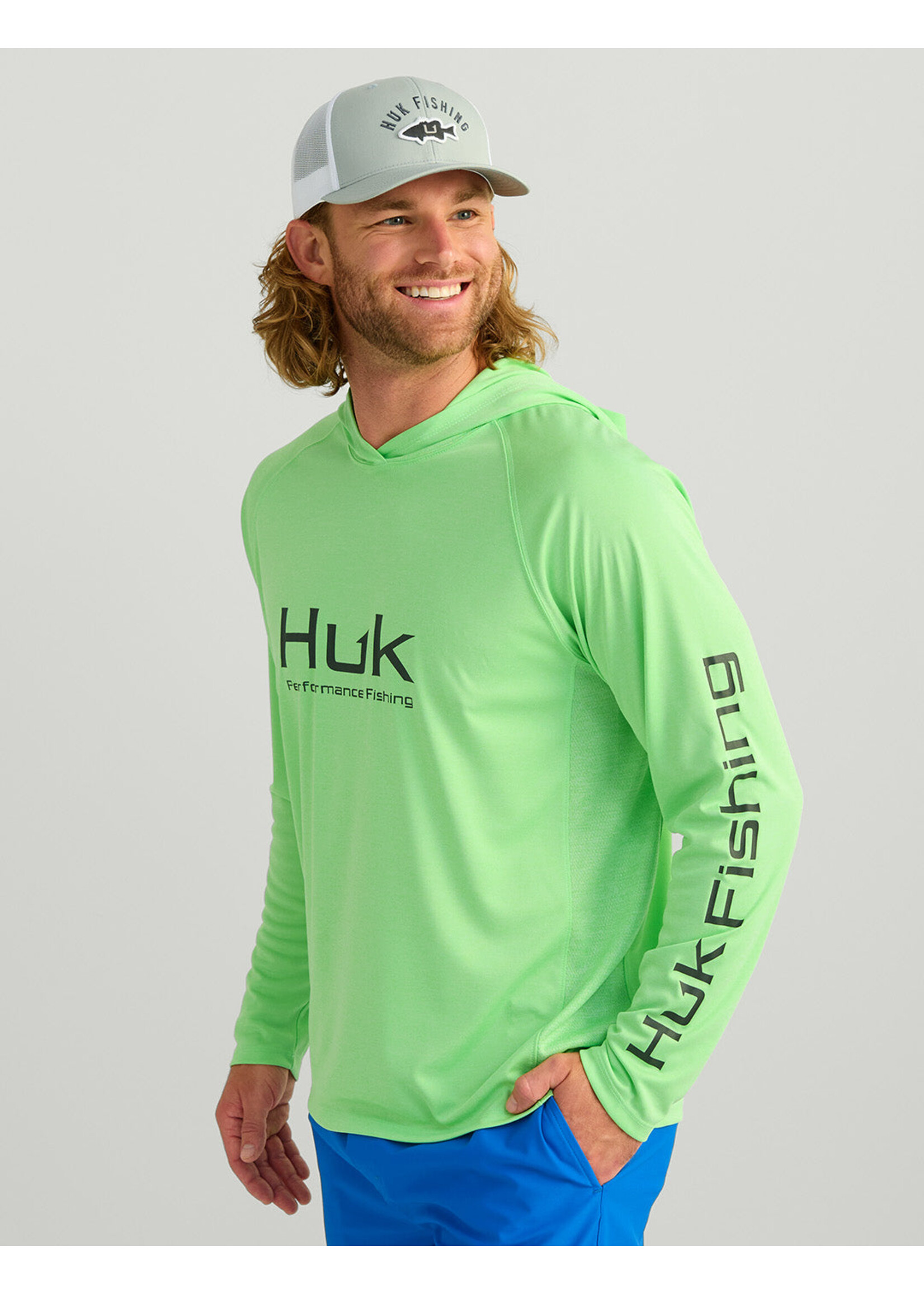 Huk HUK Vented Pursuit Crew Performance -Harbor Mist