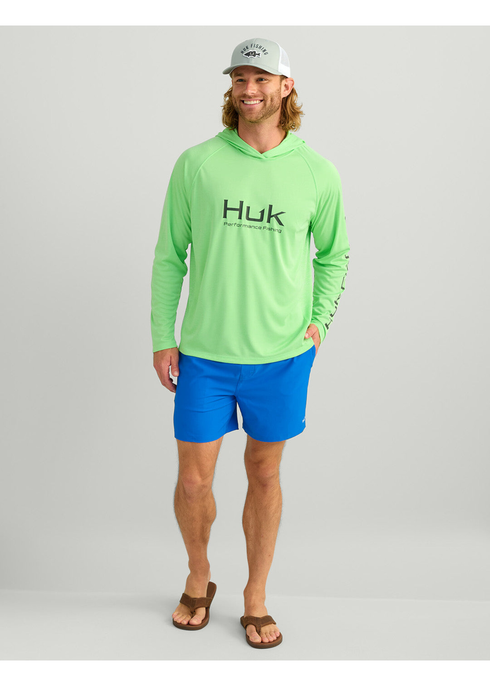 Huk HUK Vented Pursuit Crew Performance -Harbor Mist