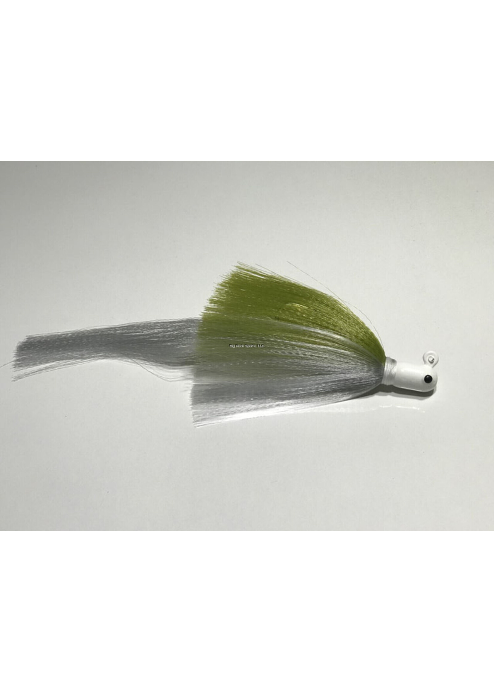 R&R Tackle R&R 2oz  white head, olive/white skirt, gray tail