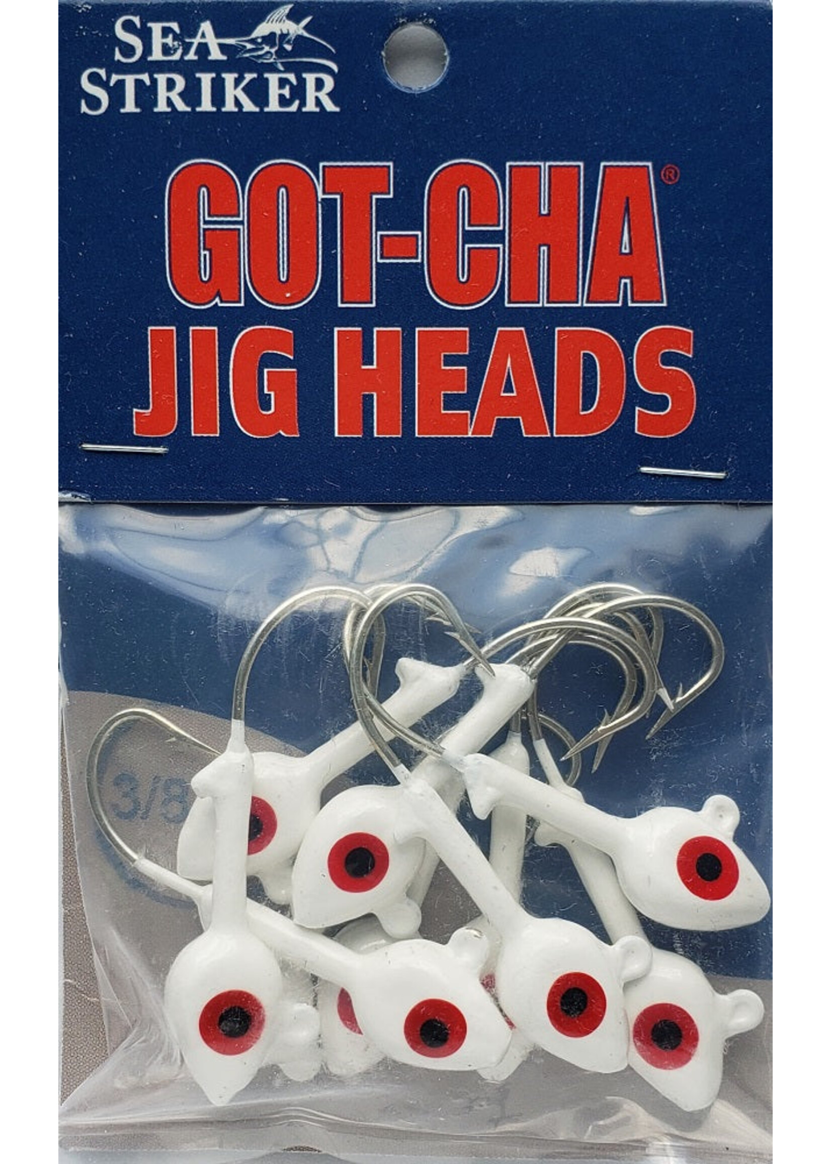 Sea Striker Sea Striker Got-Cha Jig Heads SEA-HSWG38-1 White