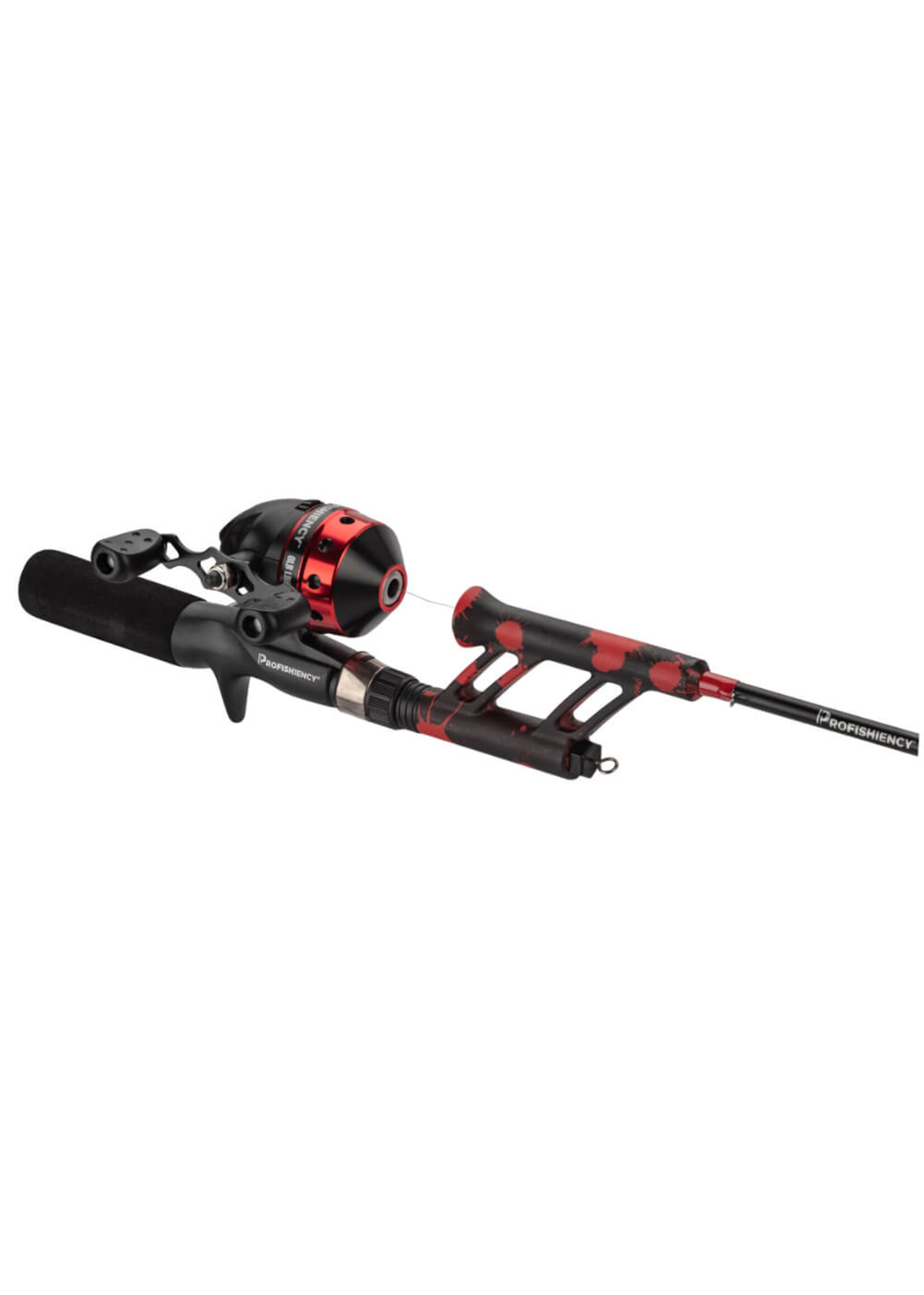 ProFishiency PCSPLATRED Pocket SpinCast Red Splat