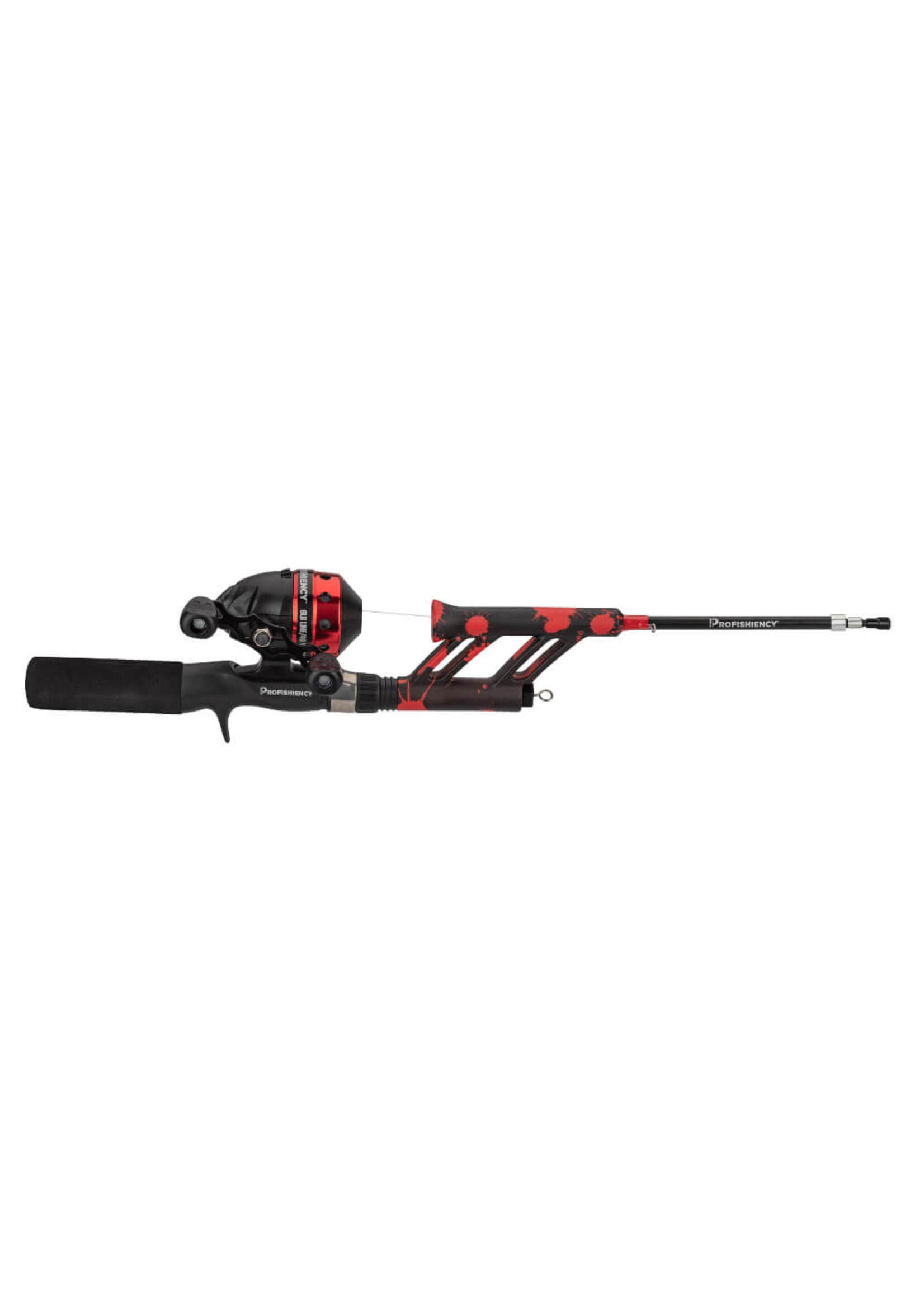 ProFishiency PCSPLATRED Pocket SpinCast Red Splat