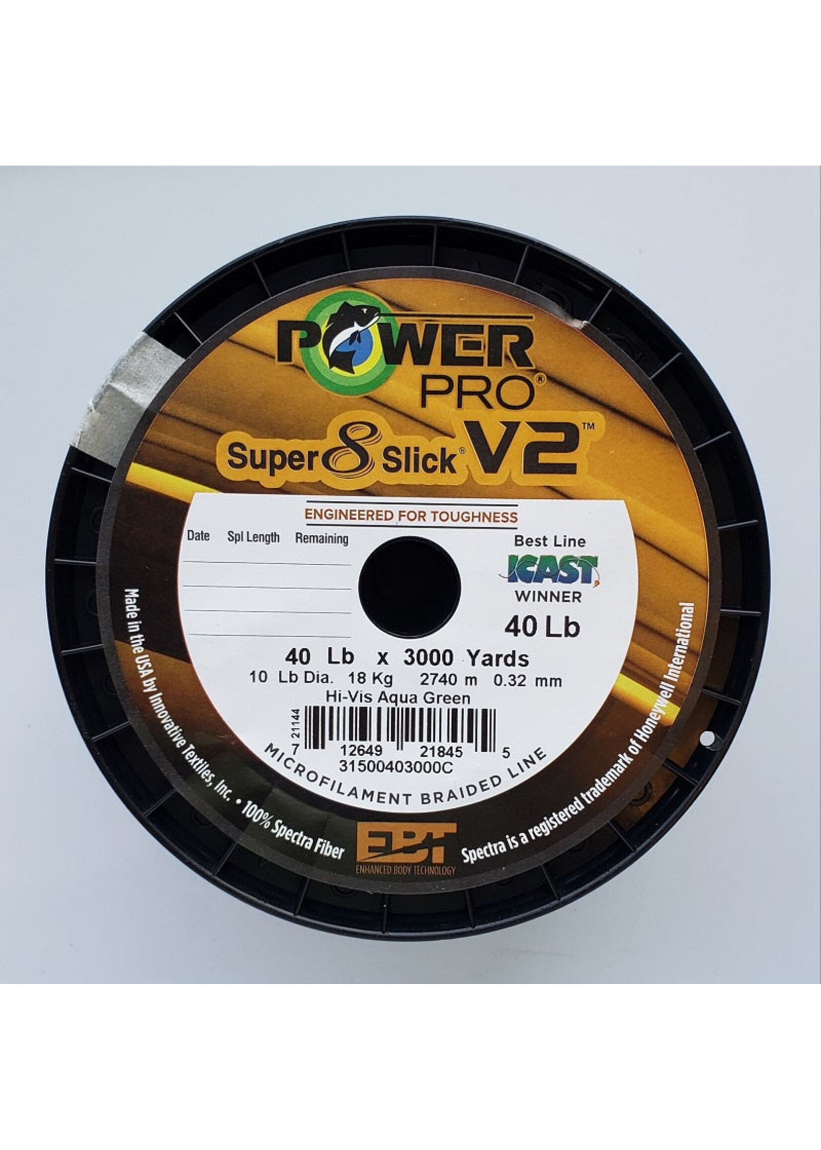 Power Pro Power Pro 40lb  3000 yd Aqua Green