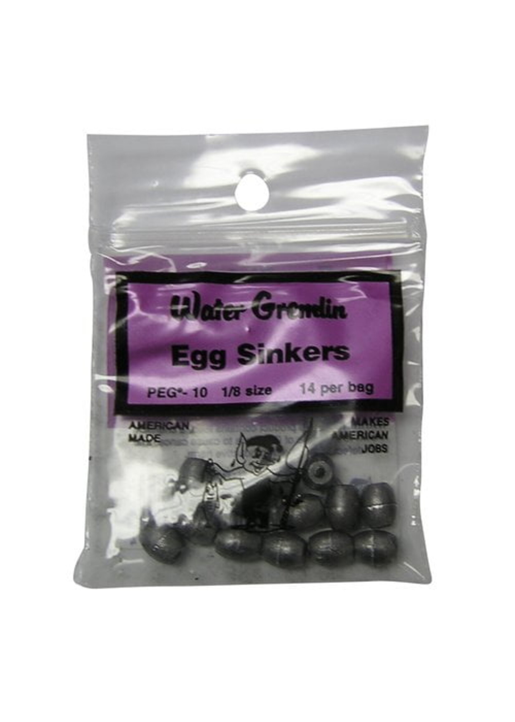 Water Gremlin Water Gremlin PEG-9 Egg Sinker 1/4oz 11pc