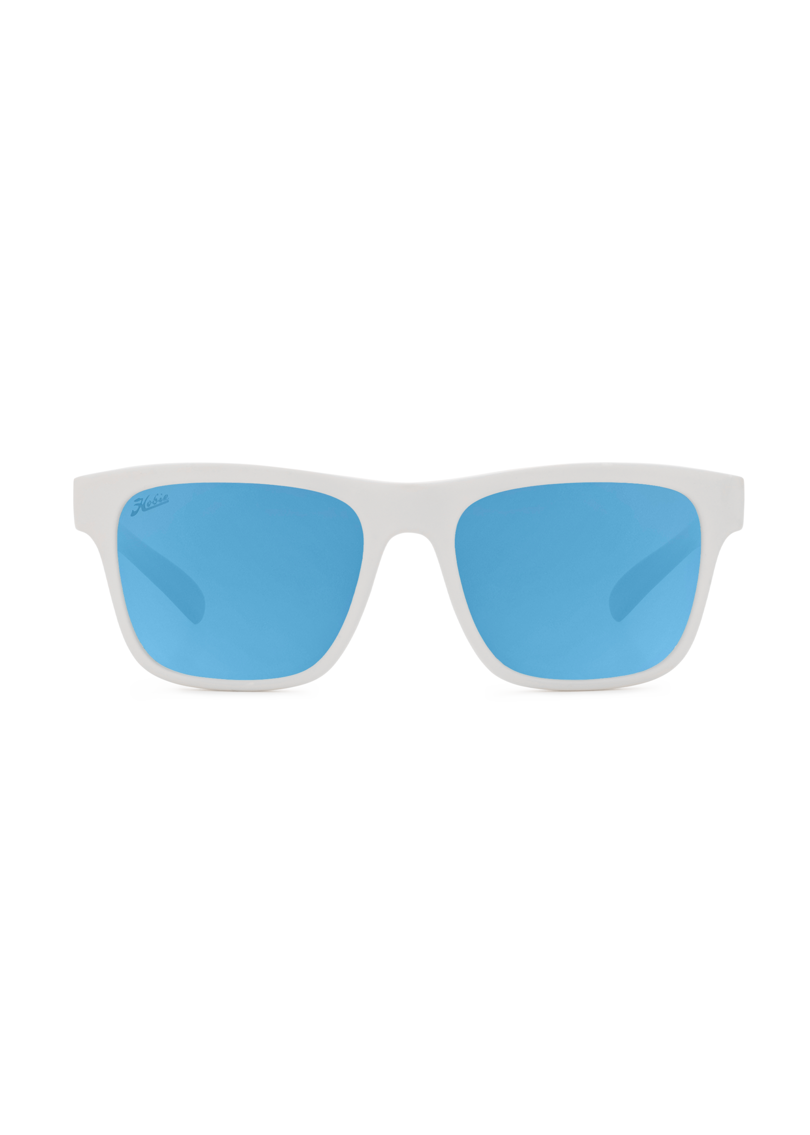 Hobie Cat COASTAL FLOAT SATIN WHITE FRAME / GREY W/ COBALT MIRROR POLARIZED NYLON LENS