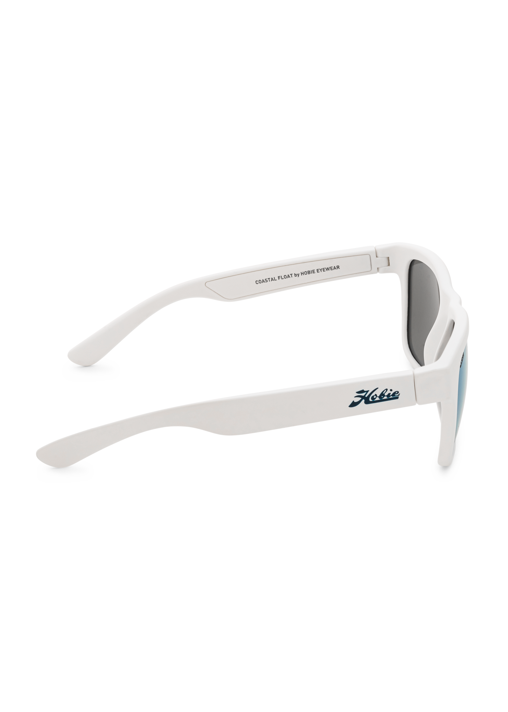 Hobie Cat COASTAL FLOAT SATIN WHITE FRAME / GREY W/ COBALT MIRROR POLARIZED NYLON LENS