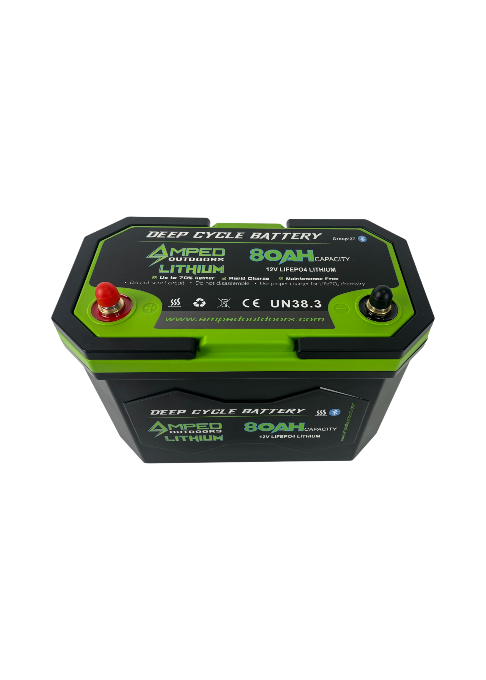 Amped Outdoors 80Ah Lithium Battery (LiFePO4)