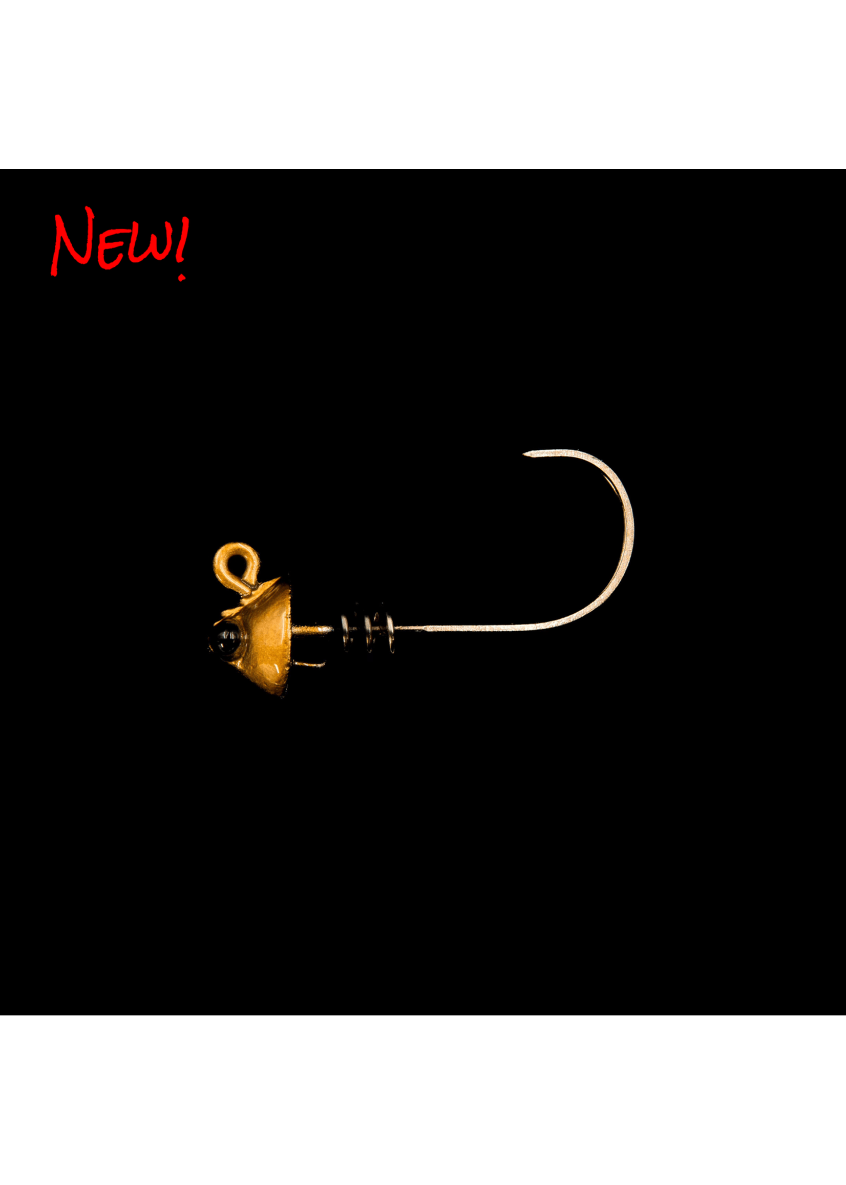 NLBN NLBN 3'' Shrimp Jig Head 1/4  Amber Alert