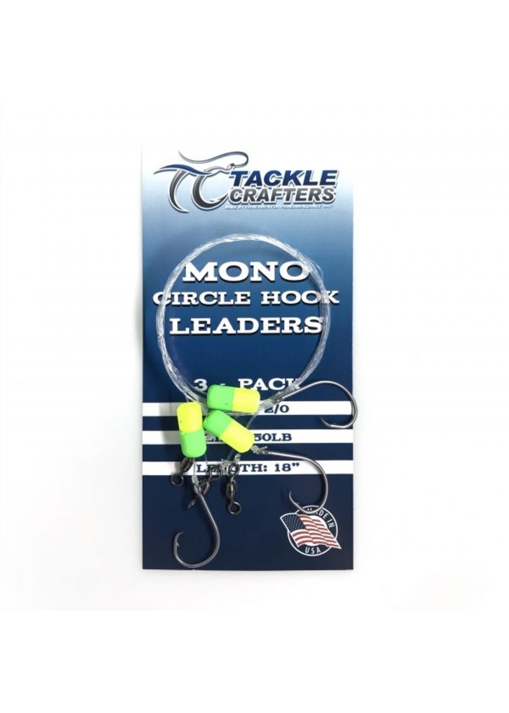 Tackle Crafters TACKLE CRAFTERS Mono Circle Hook Leader 36" 1/0 3pk 30lb