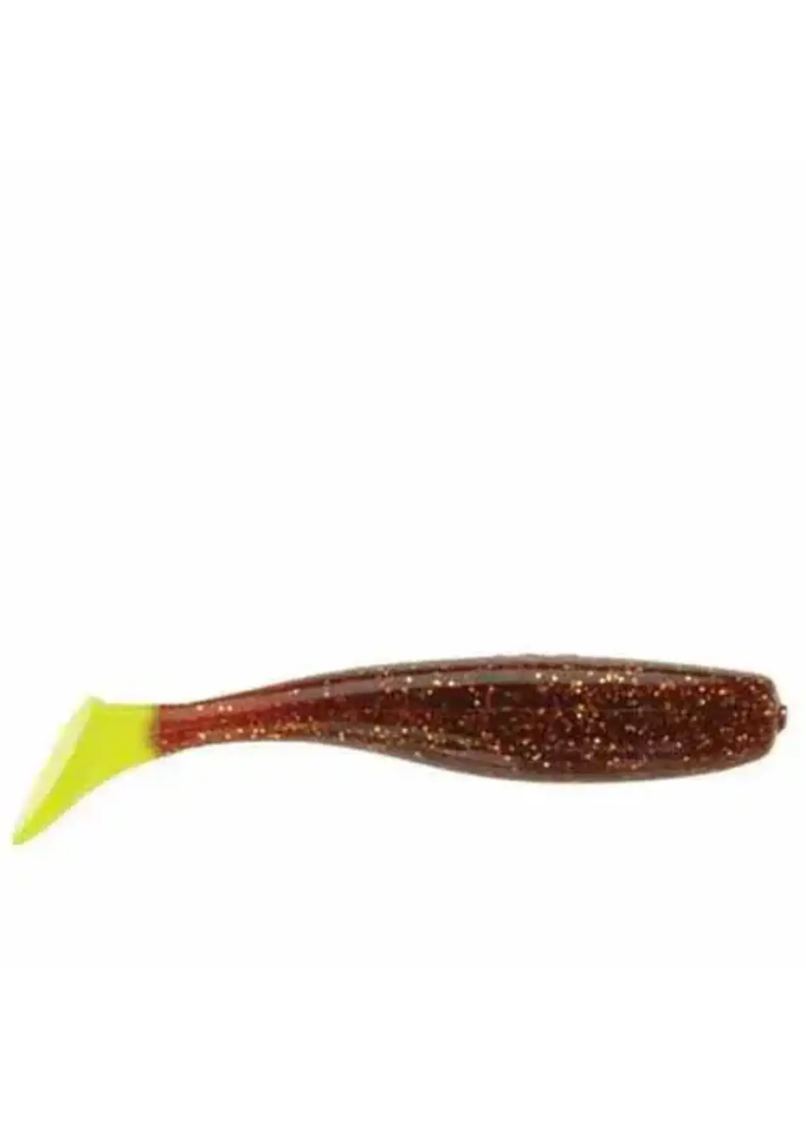 DOA DOA 10351 C.A.L. Shad Tail 3" Rootbeer/ Chartreuse 50pk