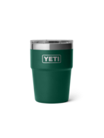 YETI Coolers Rambler 16 oz Cup MS  Stackable Black Forest Green