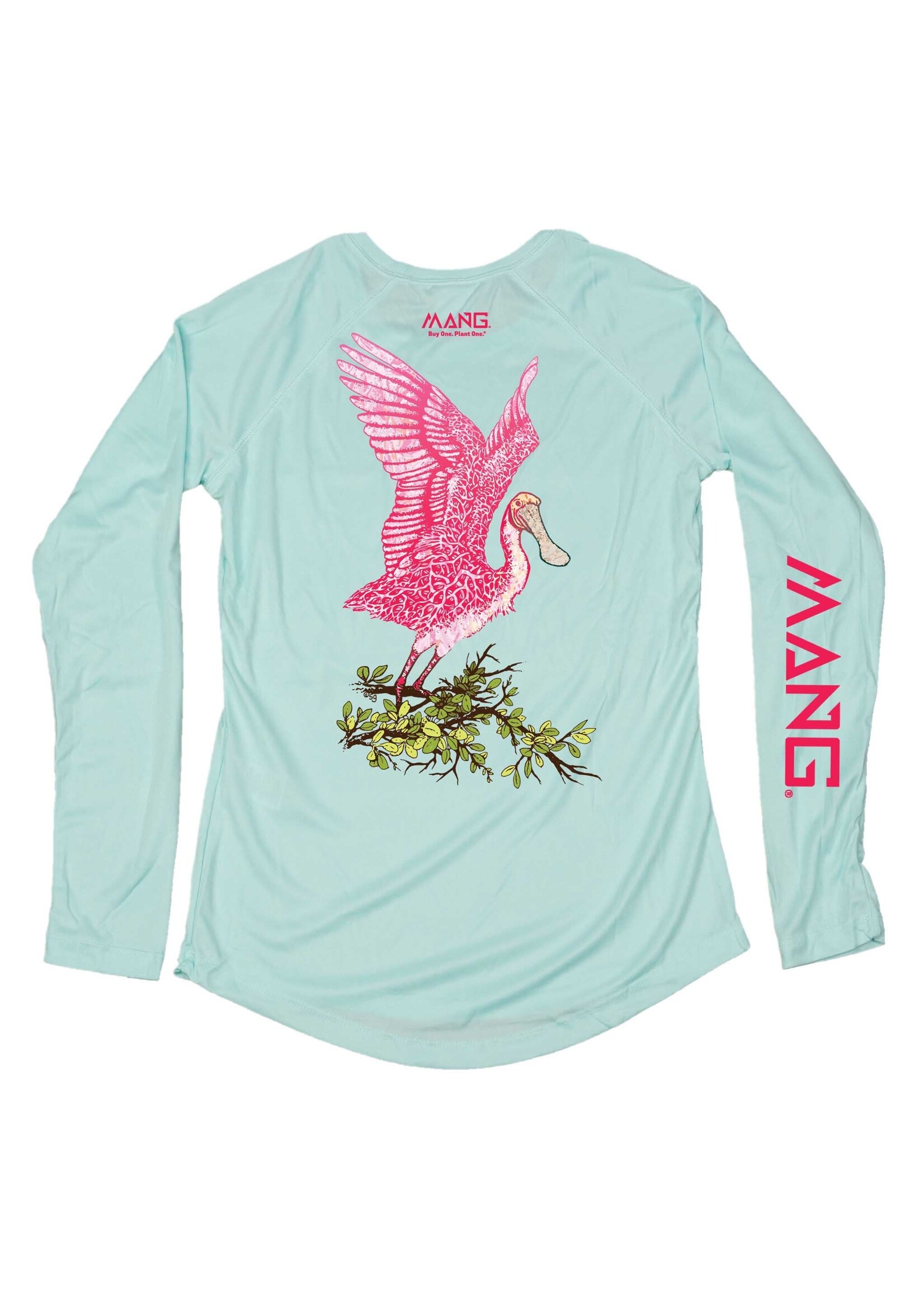 Mang MANG Women's Performance Shirt LS Spoonbill Seagrass