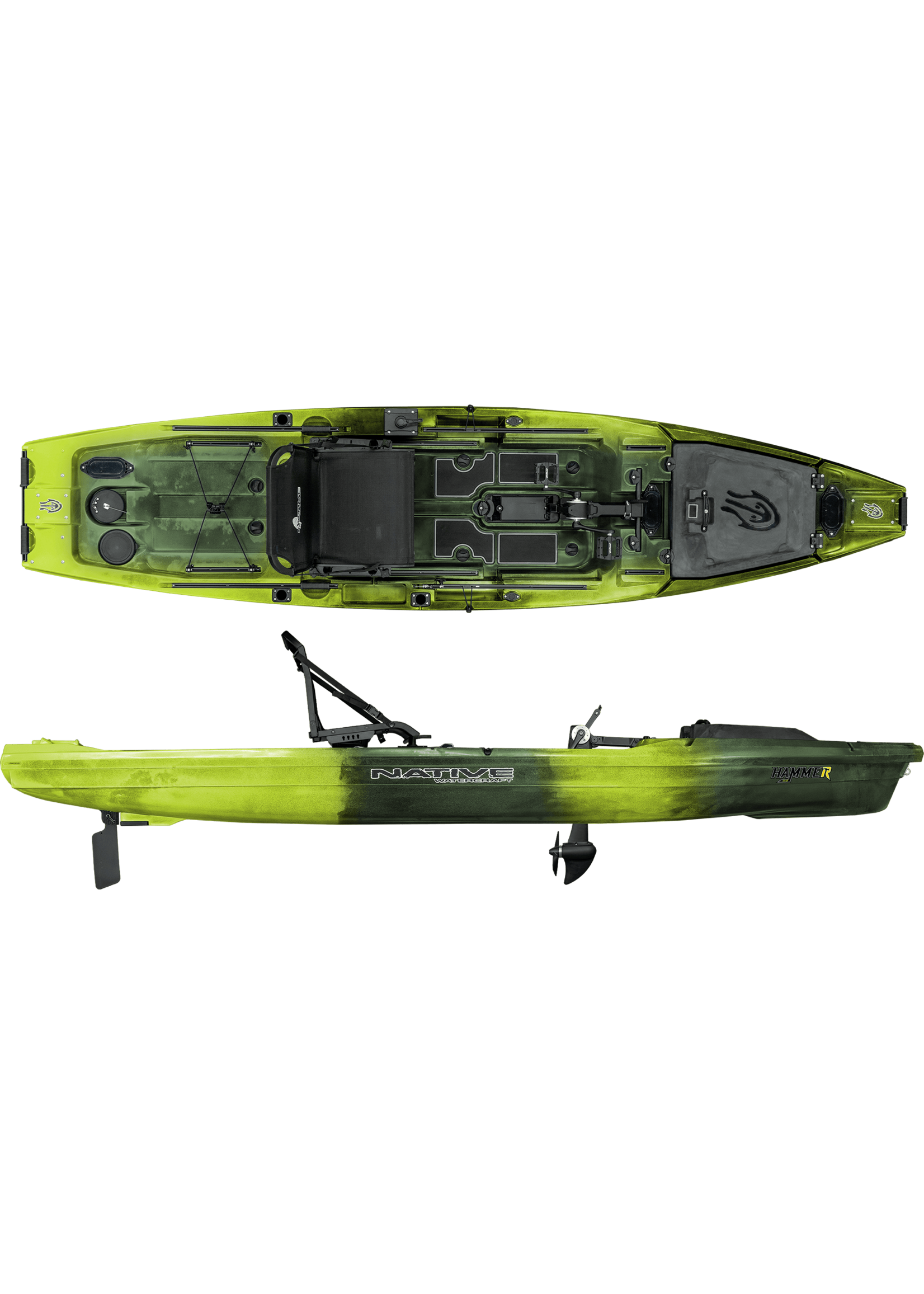 Native Watercraft Native LOGO ProBax Orthopedic Low-Back - Black/Charcoal/Carbon