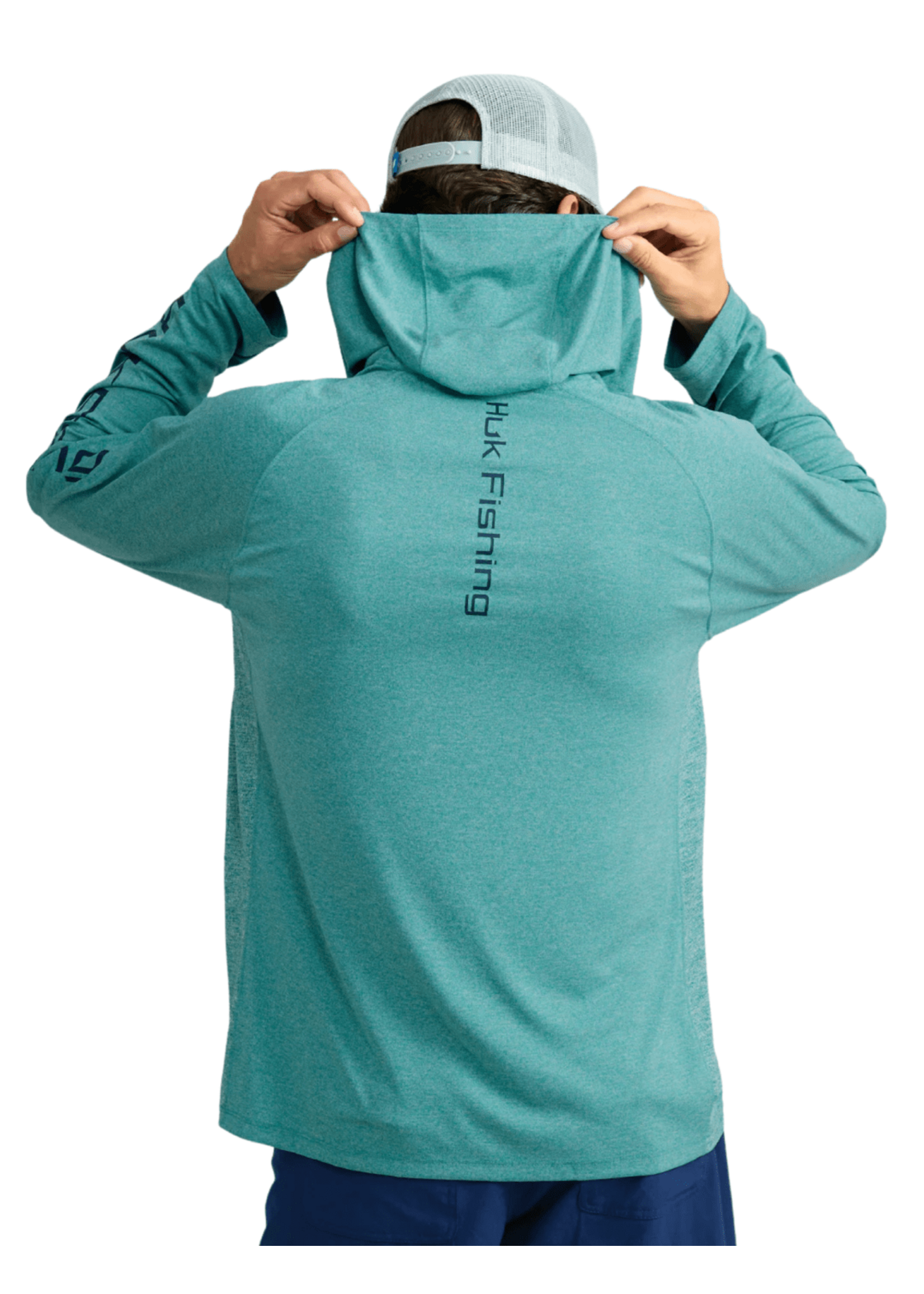 Huk HUK Vented Pursuit Hoodie Performance -Ocean Blue Heather