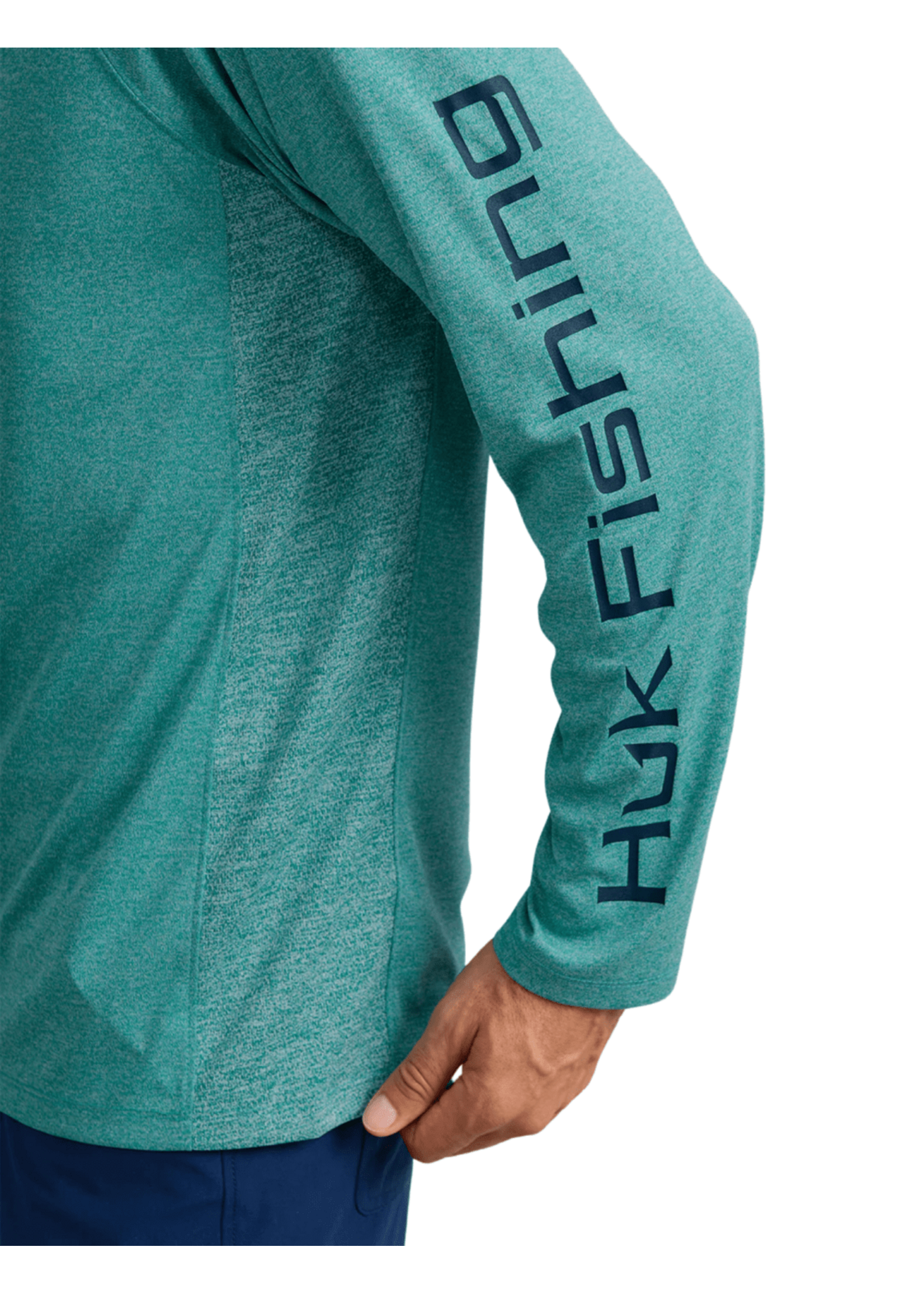 Huk HUK Vented Pursuit Hoodie Performance -Ocean Blue Heather