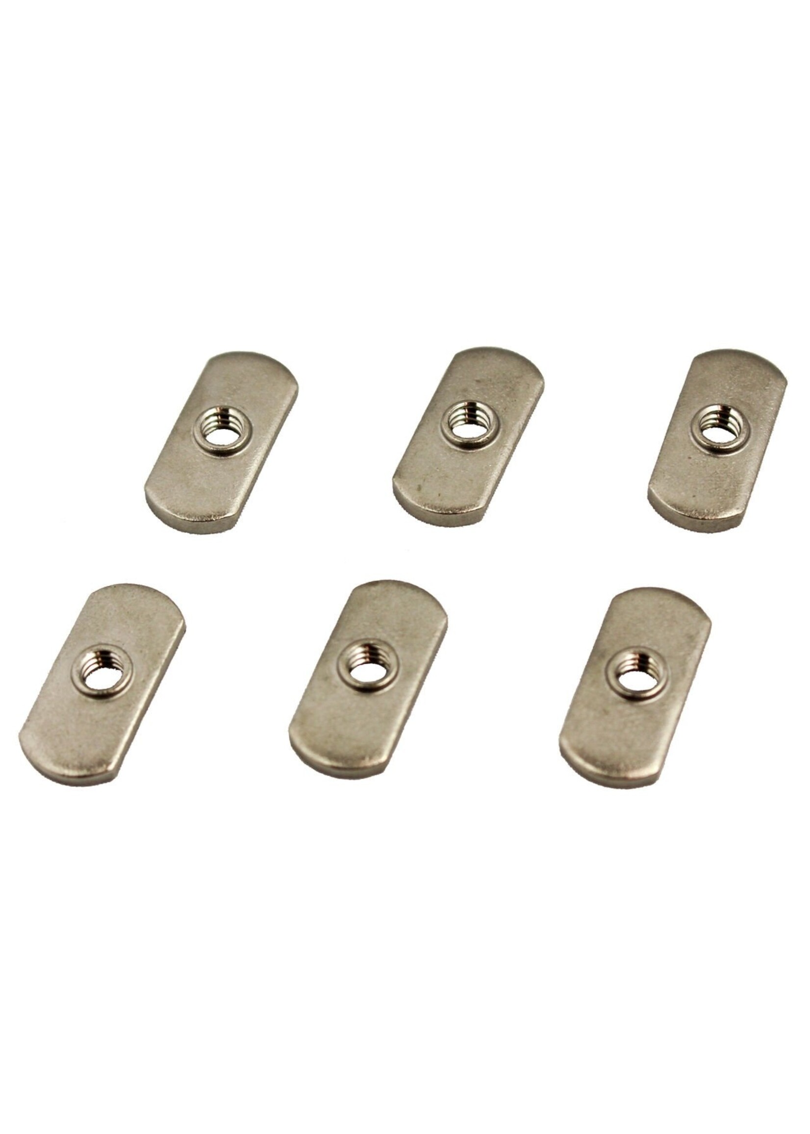 YakAttack LLC YakAttack Track Nut, 1/2" wide, 1/4-20 threads, 18-8 SS, 6 pack
