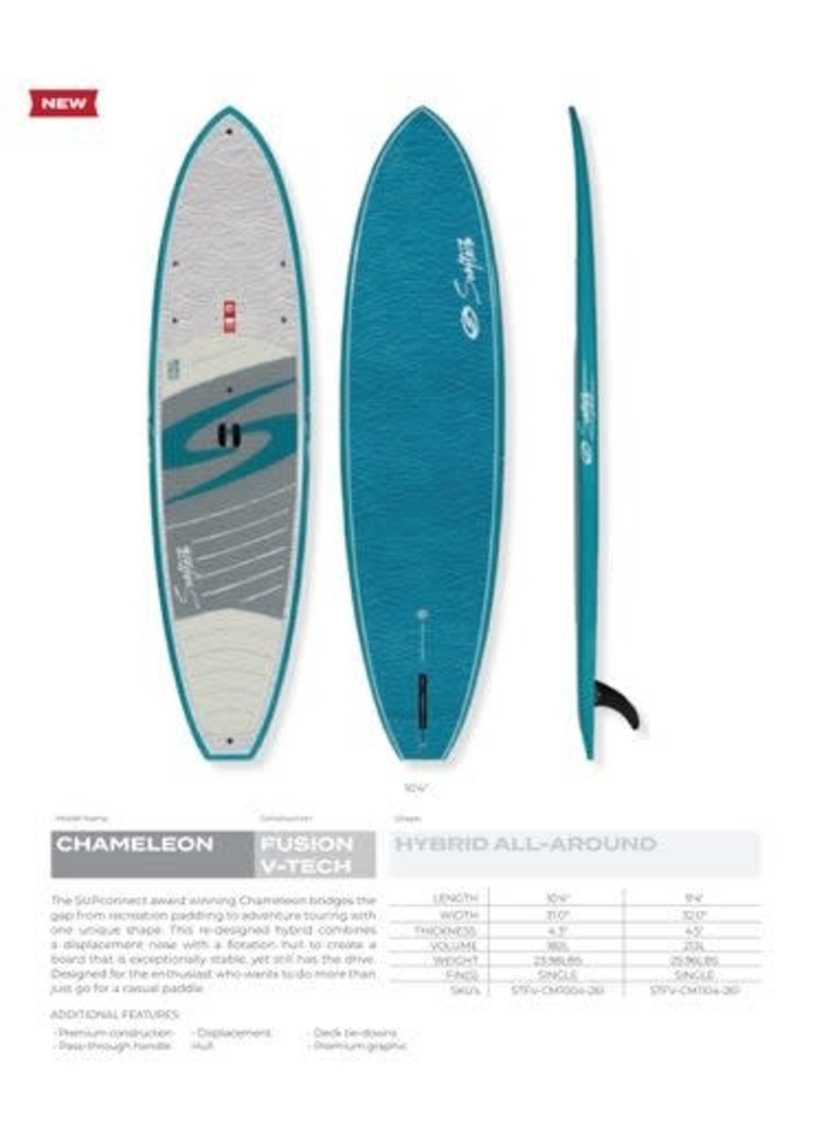 Surftech 11'4"  Surftech Chameleon Tuflite Vtech - Fusion