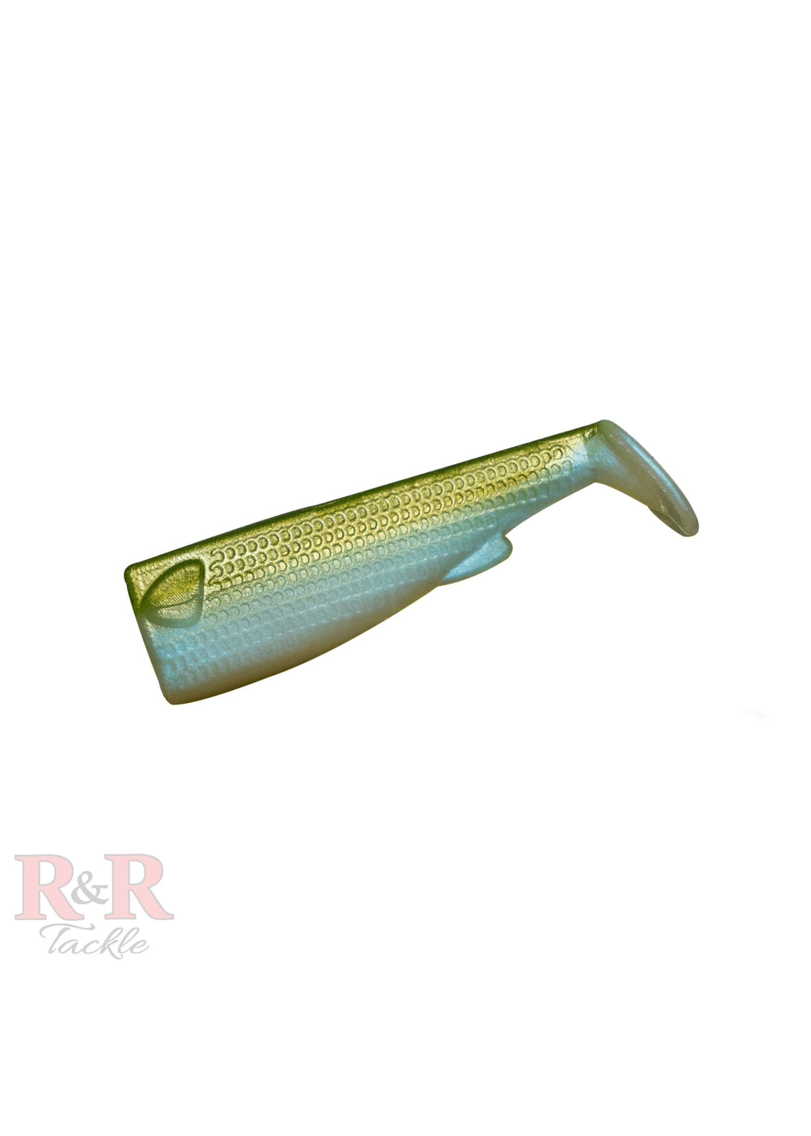 R&R Tackle R&R 3'' Olive&Pearl SlideBt tail 4pk