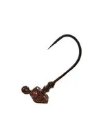 R&R Tackle R&R 0.25oz Rootbeer 3in ShrimpJighead 3/0 BlkNckl Hook 3pk
