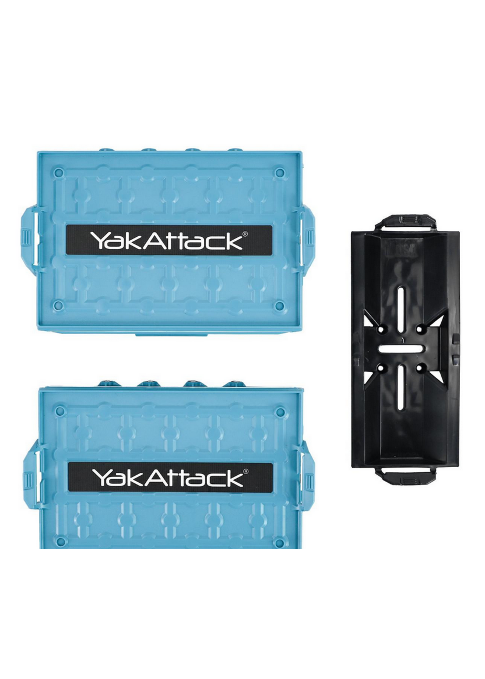 YakAttack LLC TracPak Combo Kit, Two Boxes and Track  Mount- Jetty Blue
