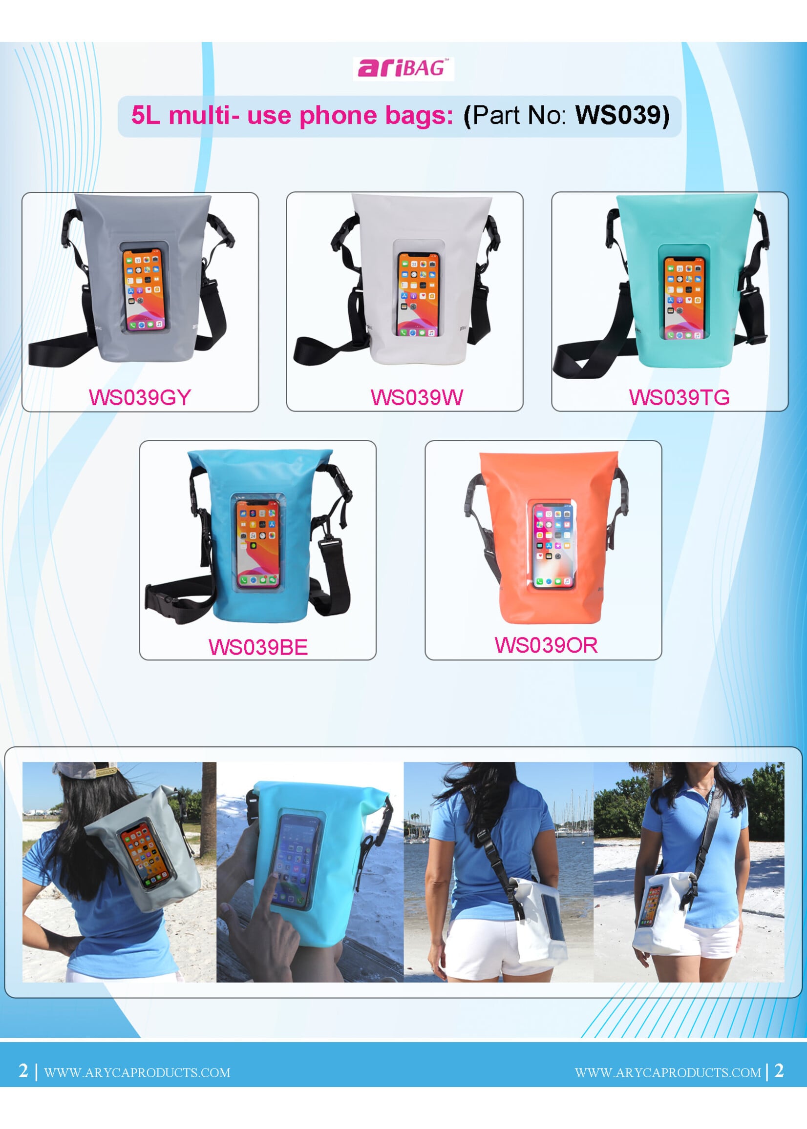 AriBAG Waterproof multi-use phone bags