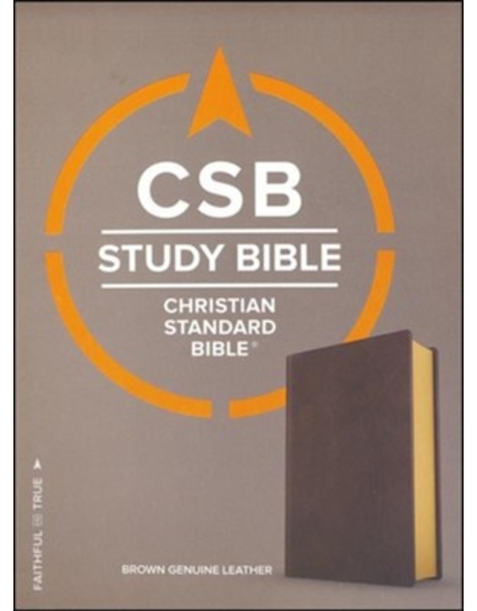 CSB Study Bible - Brown Genuine Leather