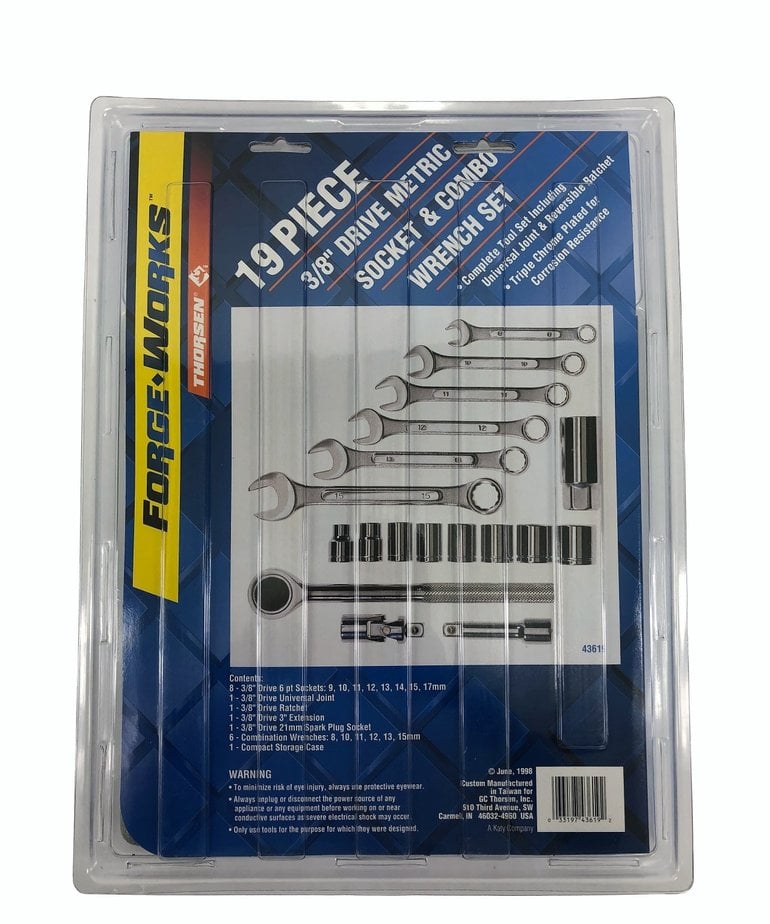 Thorsen Thorsen 19PC 3/8" Drive MM  Socket & Wrench Set 43619