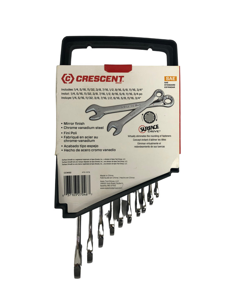 Crescent Crescent 10 PC  SAE Combo Wrench Set CCWS2