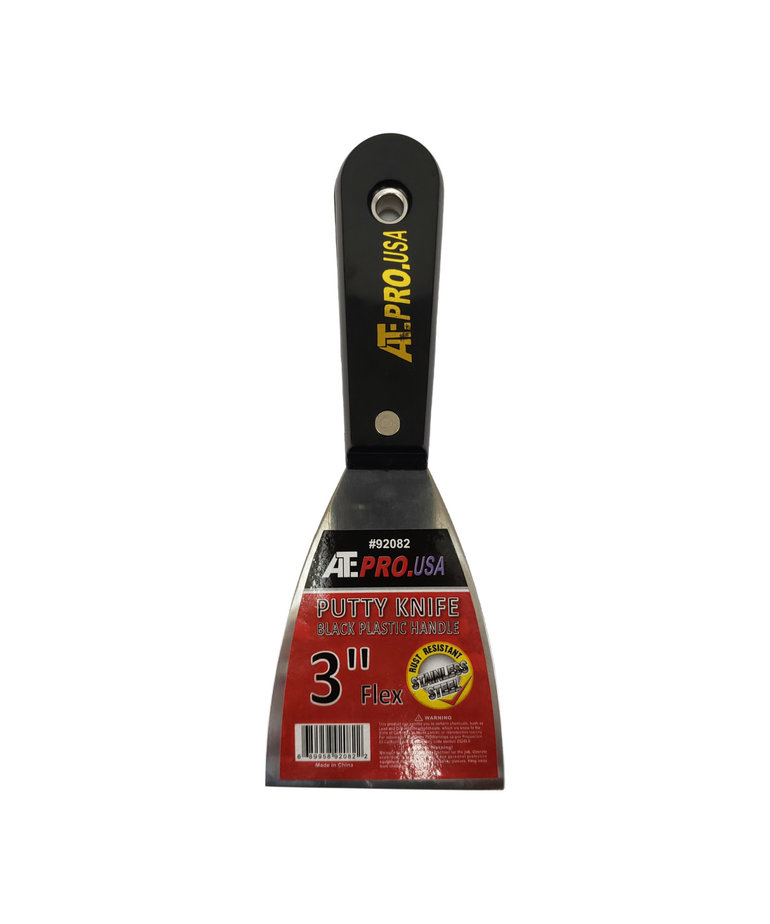 ATE ATE 3" Putty Knife (Black Handle) 92082