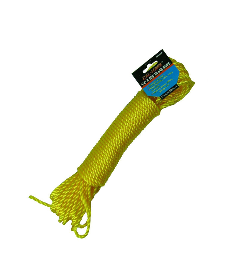 Cal-Hawk Cal-Hawk 1/4" x 100 Yellow Rope CZR2100