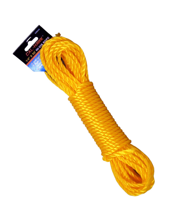 Cal-Hawk Cal-Hawk 1/4" x  50' Yellow  rope CZR250