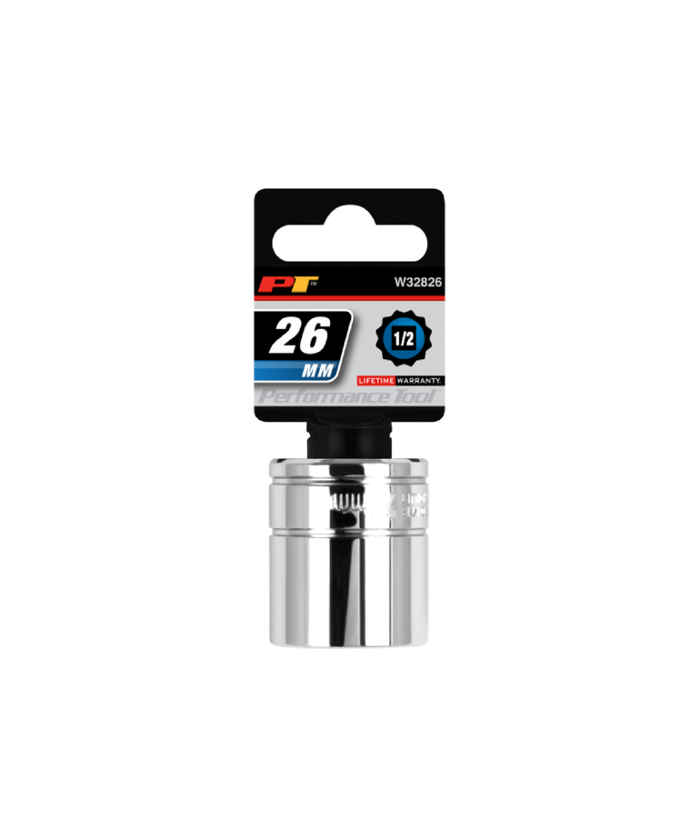 Performance Tool PT   1/2 in. Dr. 26mm  12 pt Socket W32826