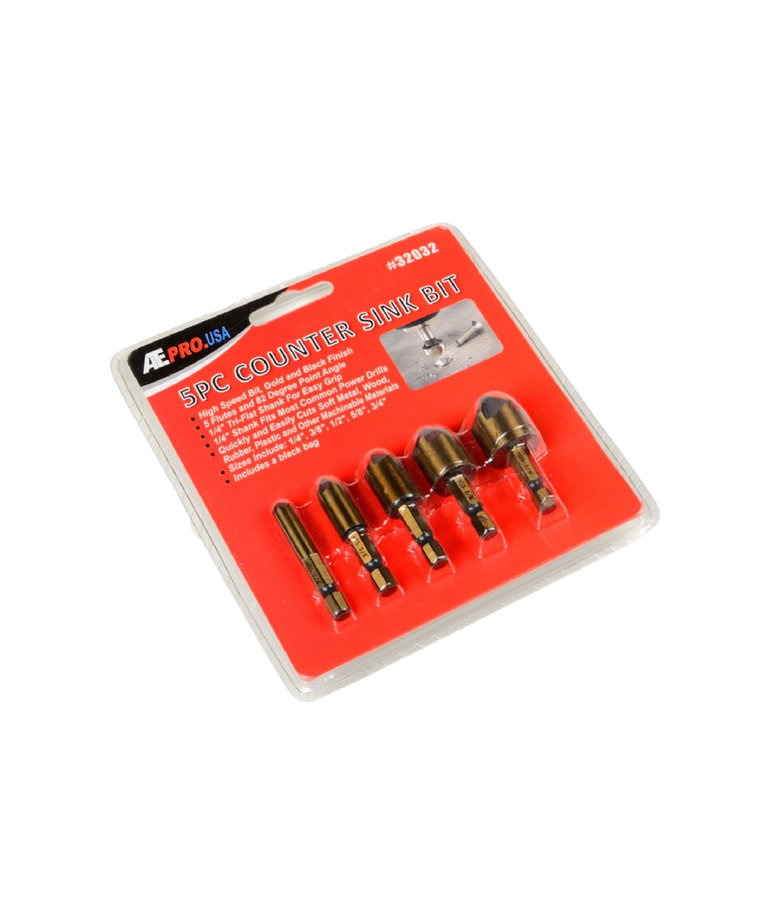 ATE ATE Counter Sink Drill Bit 5Pc 32032