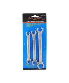 Cal-Hawk CAL- HAWK 3 Pc Flare Nut Wrench Set  SAE