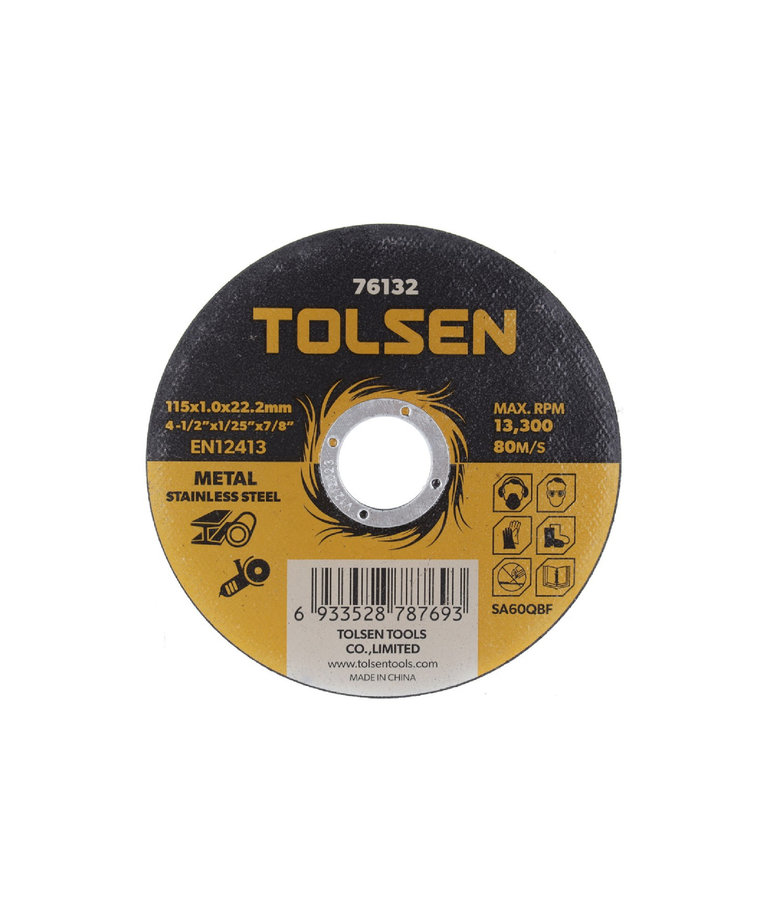 Tolsen Tolsen 4 - 1/2" x 1/25 Metal flat cut-off wheel type 41