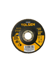 Tolsen Tolsen 4- 1/2" 80 grit Flap Disc 77213