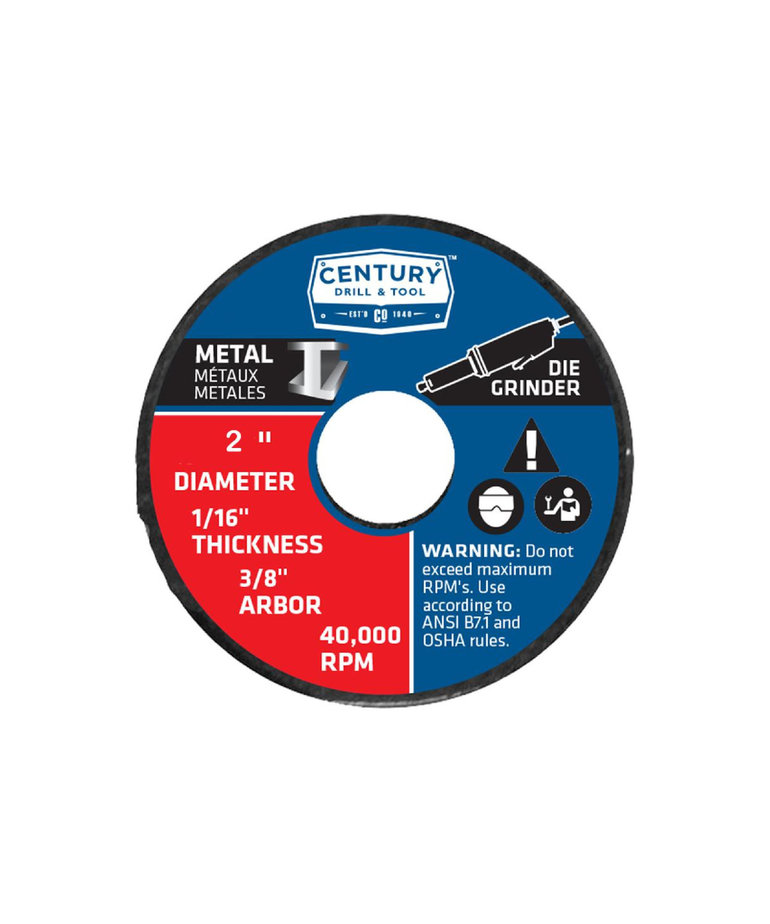 Century Century 2" x 1/8" Cutoff Whl 3 Pak