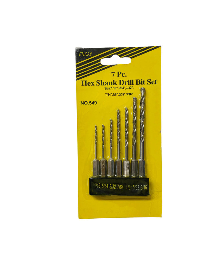 ENKAY Enkay 7 Pc hex key shank drill bit set   549