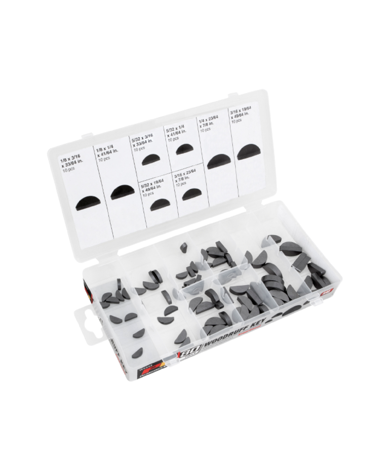 Performance Tool PT 80 Pc. Woodruff Key Assmt.  SAE (W5343)