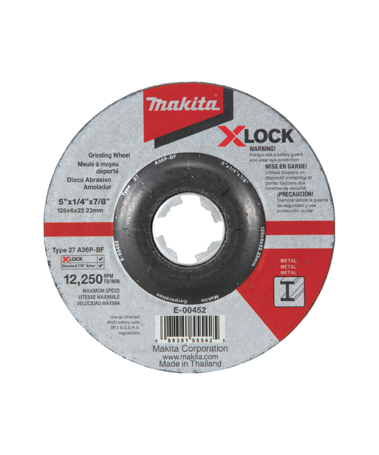 Makita Makita 5"x 1/4" x 7/8" XLOCK Grinding Wheel E-00452