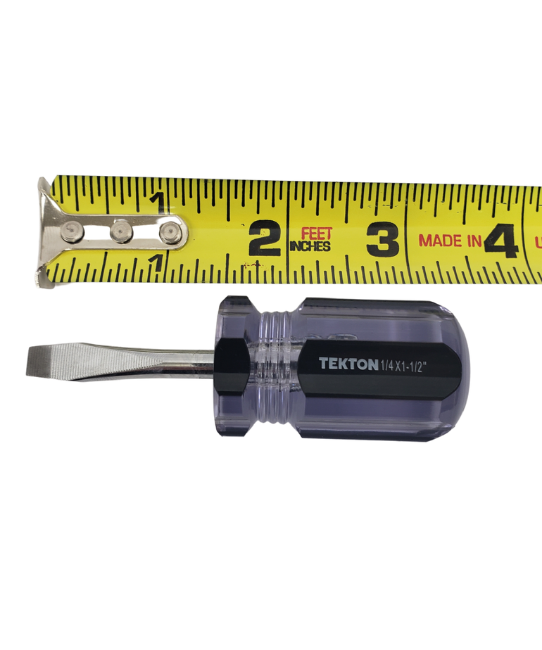 Tekton Tekton 1/4" Flat Stubby Screwdriver 27000