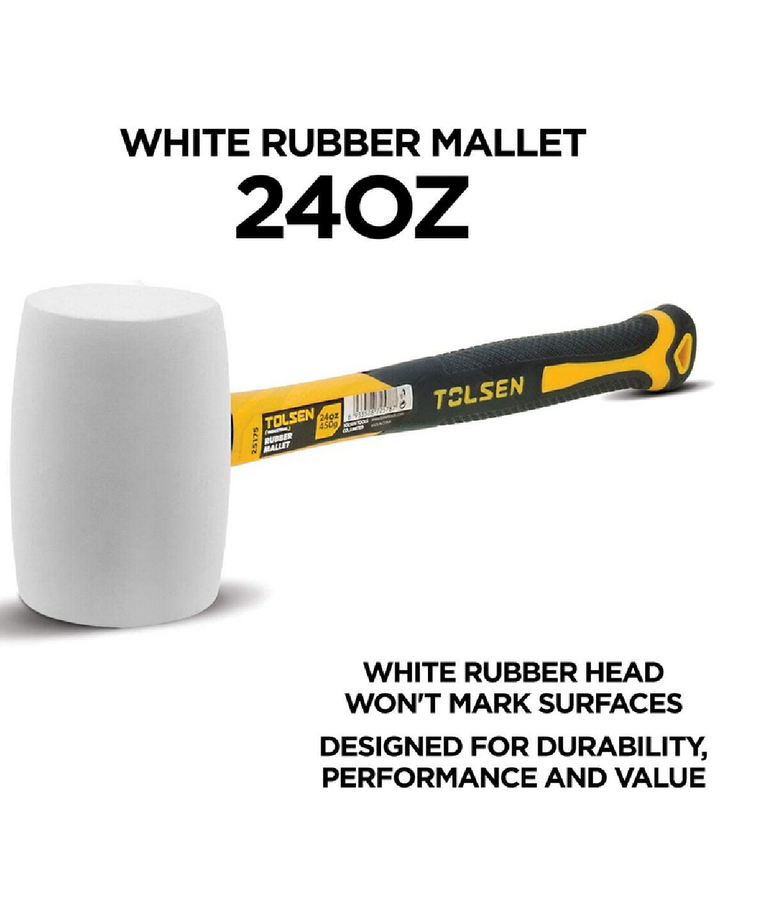 Tolsen Tolsen 16oz  White Rubber Mallet  25175