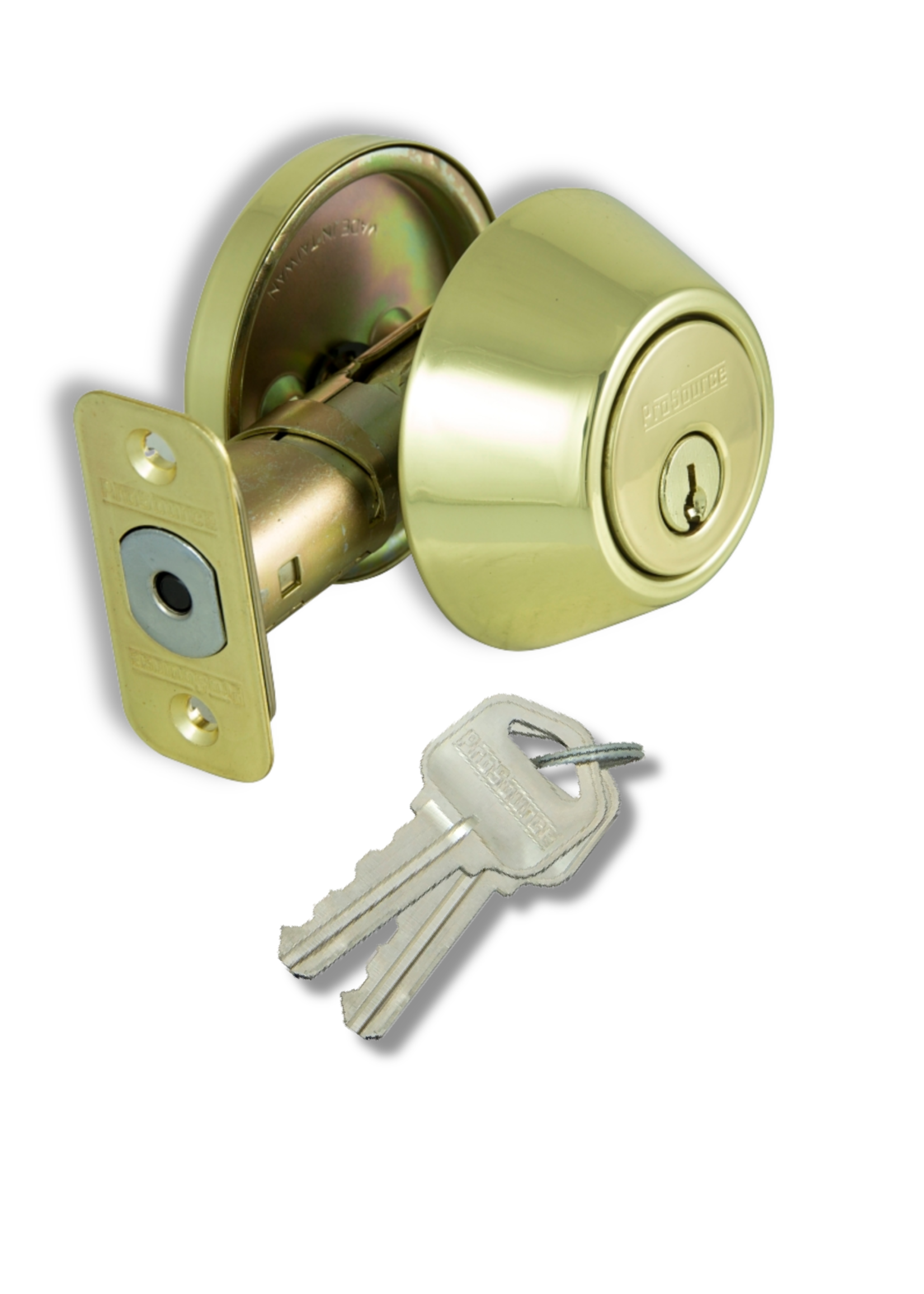 PROSOURCE ProSource  Deadbolt,  Polished Brass, 1 Keyway