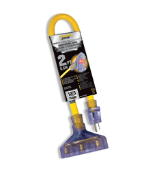powerzone PowerZone  2 Ft Contractor Extension Cord 3 tap.  12/3