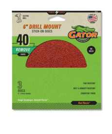Gator Gator  Sanding Disc, 6 in , 40 Grit. 3 Pack
