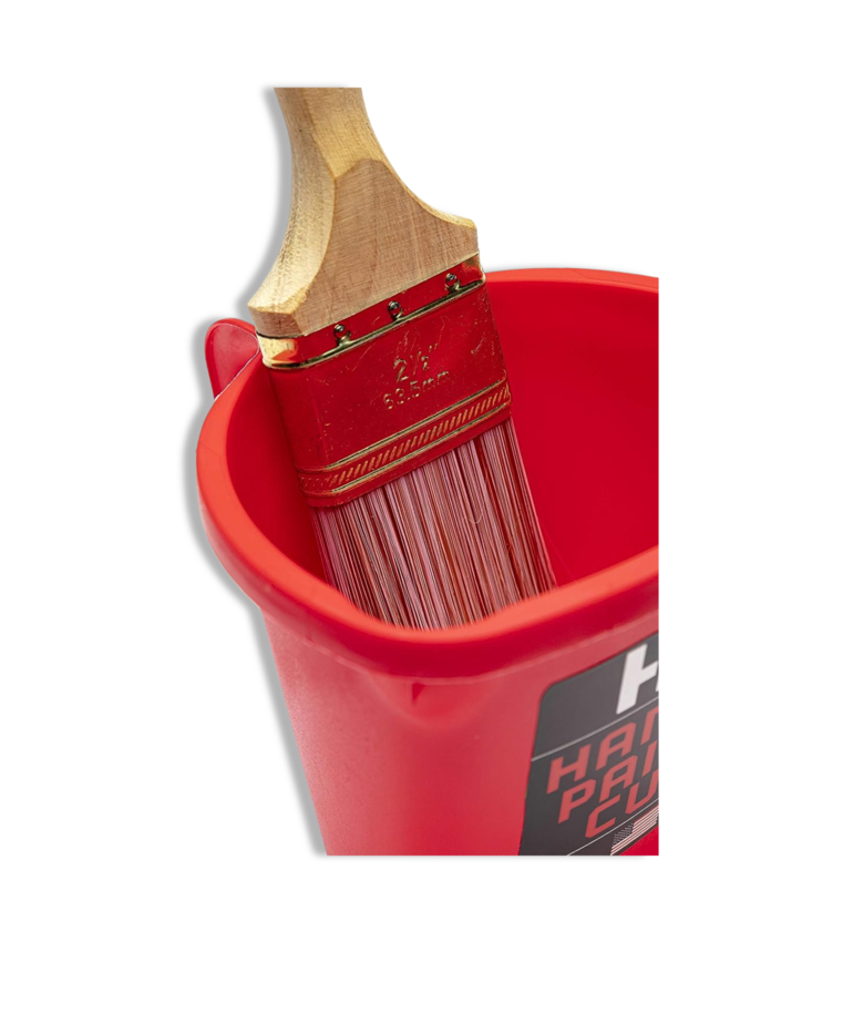 BERCOM Handy Paint Cup, 1 pt Capacity, Plastic, Red