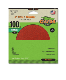 Gator Gator Sanding Disc, 6 in , 100 Grit, 3 Pack
