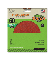 Gator Gator  Sanding Disc, 6 in, 60 Grit, 3 Pack